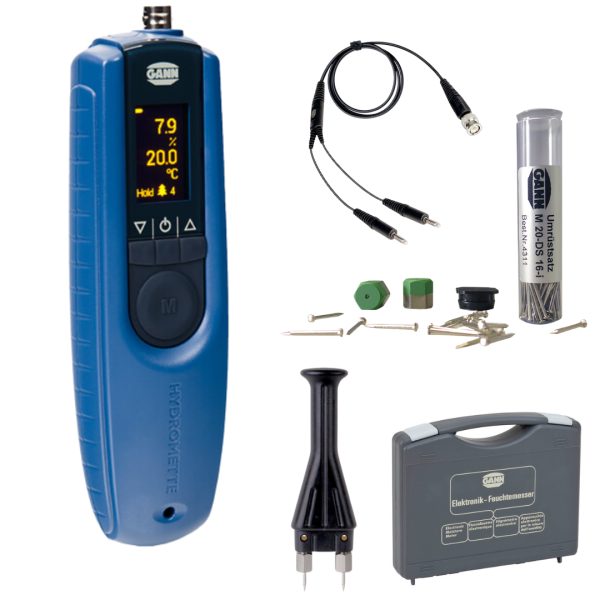 Gann Hydromette BL H 42 - Set 1 (M 20, 2 Hutmuttern zur HF-Messung, MK 8, M 20-DS 16-i, Koffer VI)